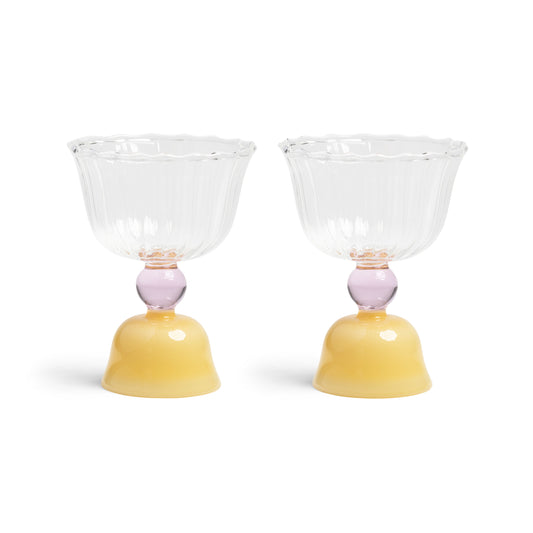 &Klevering - Verres tulipe caramel – Lot de 2