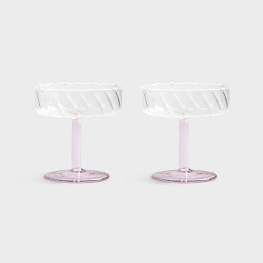 &Klevering - Coupe twirl rose lot de 2