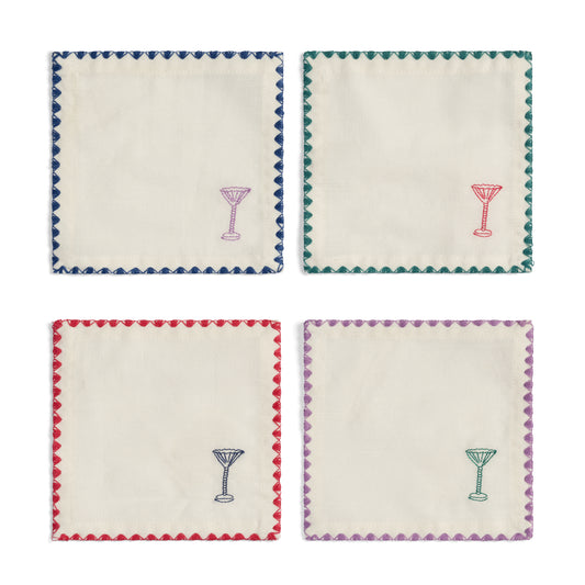 &Klevering - Serviettes à cocktail zigzag