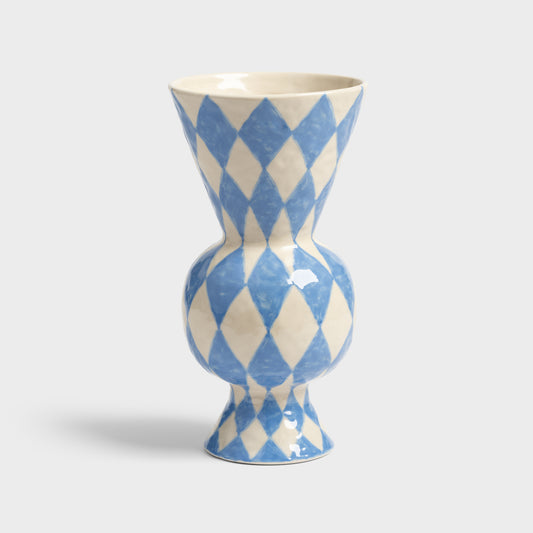 &Klevering - Vase rhombique bleu